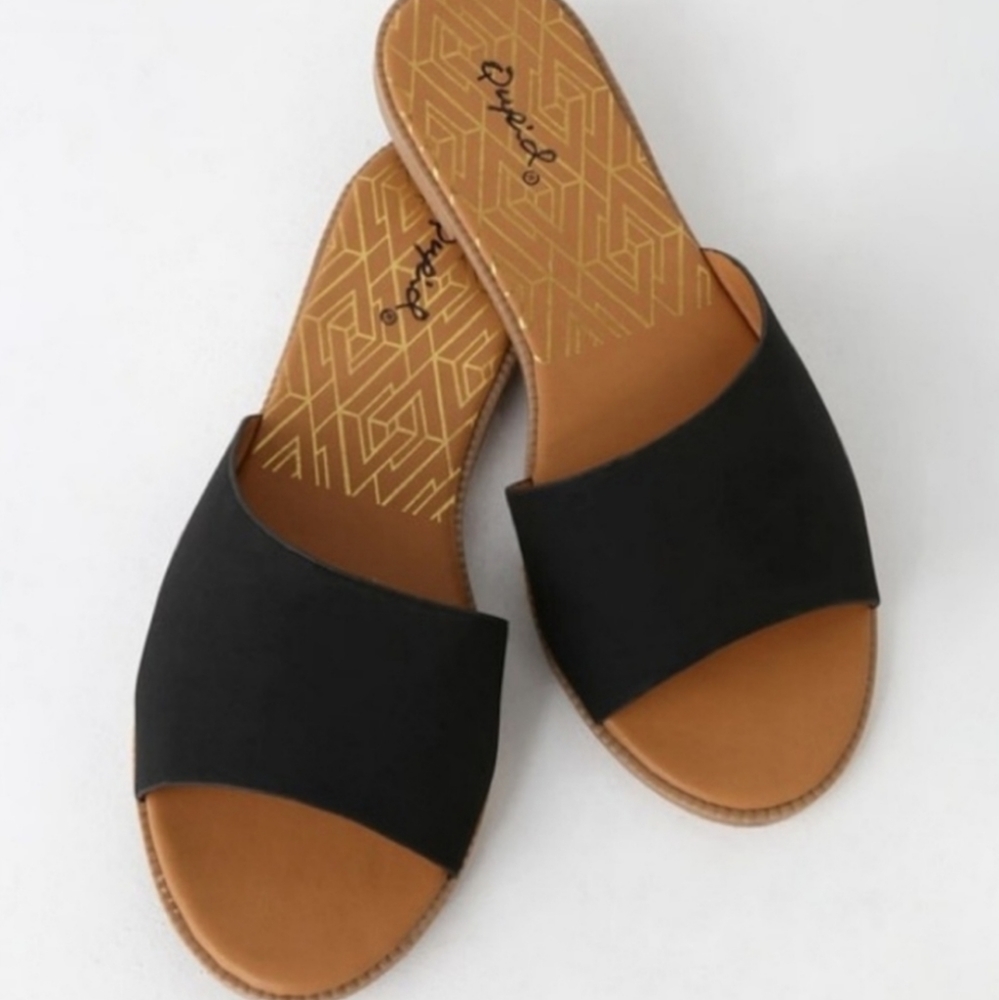 Qupid Slide On Sandals